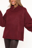 Bindy Cowlneck Knit Sweater Wine