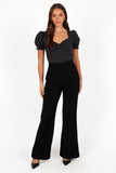 Noel Top Black Cream