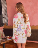 Sorena Cable Knit Floral Sweater Dress