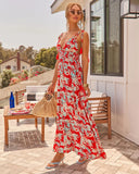 Dreamy Coast Tropical Print Maxi Dress