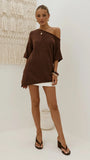 Keisha Off The Shoulder Top Chocolate