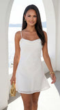Zarelle Chiffon Mini Dress Cream