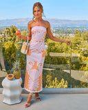 Ocean Sun Novelty Tropical Print Maxi Dress
