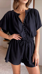 Santorini Playsuit Black
