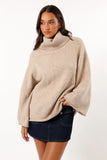 Bindy Cowlneck Knit Sweater Oatmeal