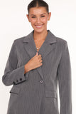 Kerryn Blazer Grey Pinstripe