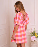Daylight Affair Gingham Print Mini Dress