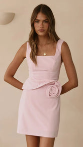 Rose Mini Dress Pink