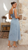 Abrianna Midi Dress Light Denim