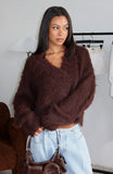 Cozy Vibes Knit Cardigan Chocolate