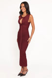 Josiah Midi Dress Burgundy