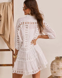 Lorenia Eyelet Lace Mini Dress