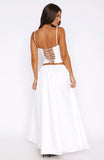 Im Too Shy Maxi Skirt White