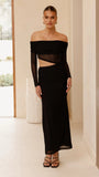 Blaire Off The Shoulder Maxi Dress Black