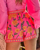 Sunlow Solace Floral Wrap Tie Shorts