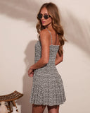 Saphine Geometric Print Mini Dress