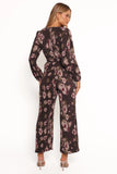 Solange Plisse Jumpsuit Steel Grey Floral