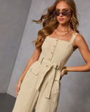 Suelie Waist Tie Jumpsuit