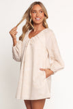 Walker Smock Mini Dress Tan Swirl