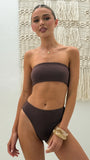 Tera Bandeau Crop Chocolate