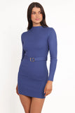 Wilda Long Sleeve Mini Dress Navy