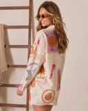 Postcard Sent Stamp Print Button Down Top
