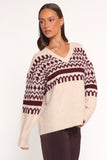 Astrid Sweater Beige Cherry