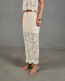 Soft Story Embroidered Floral Midi Skirt