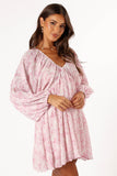 Paris Long Sleeve Dress Pink