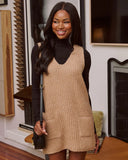 Fall Flow Knit Mini Sweater Dress