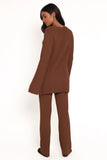 Silvie Long Sleeve Knitted Set Chocolate