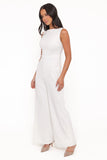 Brenda Lace Back Jumpsuit White