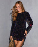 Joania Velvet Sequin Mini Dress