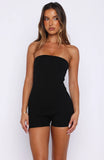 Prettiest Problem Strapless Playsuit Black