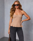 Biscotti Knit Peplum Top