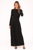 Shirley Long Sleeve Maxi Dress Black
