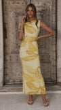 Seona Maxi Dress Yellow Floral