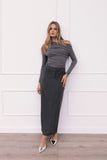 Chicca Maxi Skirt Grey