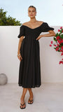 Sahirah Midi Dress Black