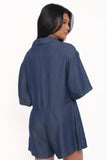 Kiya Denim Romper Dark Denim
