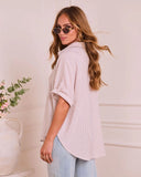 Daylight Essence Striped Button Down Top