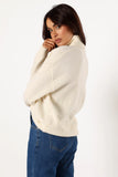 Apres Ski Turtleneck Knit Sweater Off White