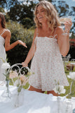 Liora Romper Peach Ditsy Floral