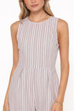 Ester Jumpsuit Beige White Stripe