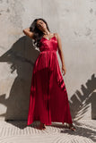 Eden Wide Leg Jumpsuit Red