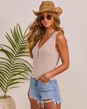 Fresh Shores Sleeveless Knit Vest Top