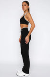 Reflex Flare Leggings Black White
