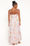 Bairbre Maxi Dress Pink Beach Print