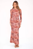 Nash Long Sleeve Dress Blurred Botanics