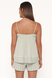 Aiesha Short Set Sage Stripe